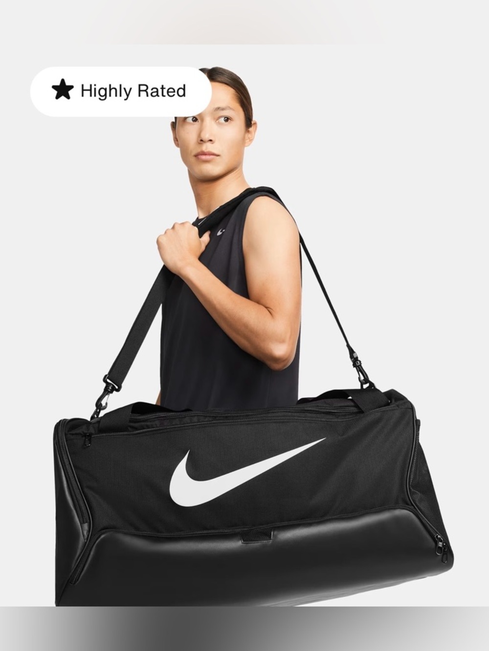 Nike x WD Brasilia Large 9.5L Training Black Duffel Bag - Men's Sport & Travel
